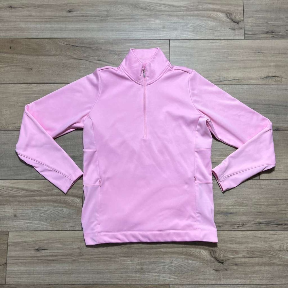Nike Golf Womens Tour Performance Therma Fit Half Zip Pullover Size Large Pink